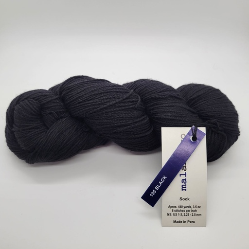 [SOK 0195] Malabrigo Sock Black 195