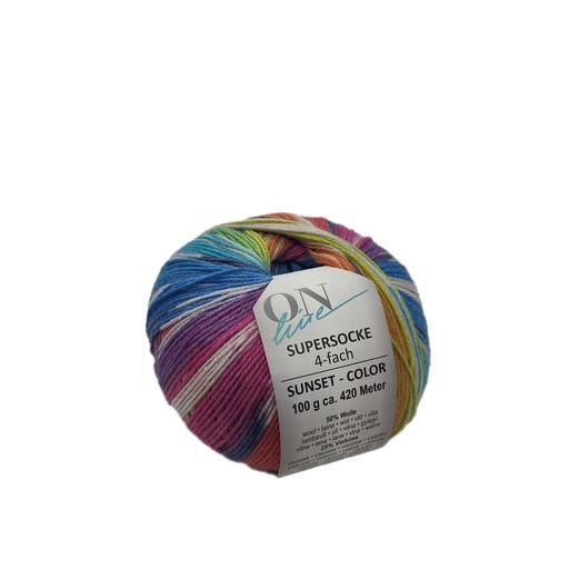 [SUP 2896] Online Supersocke Sunset Color 346  Pk/Bl/Or/Lm 2896 