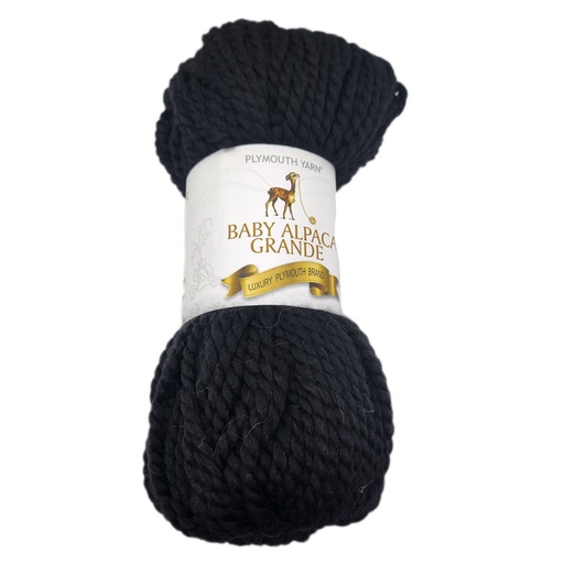 [BAG 0500] Plymouth Baby Alpaca Grande Black 500
