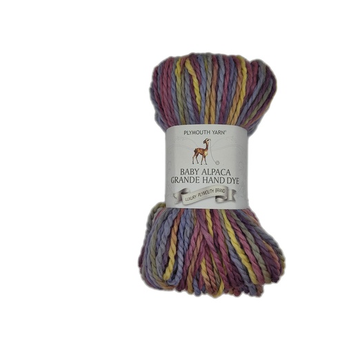 [BAG HD0032] Plymouth Baby Alpaca Grande Hand Dye Purple/Yellow/Blue Mix 32 (discontinued)