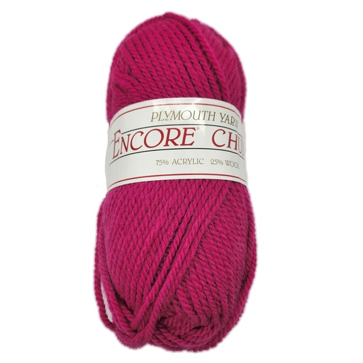 [ENC CH1385] Plymouth Encore Chunky Fuschia 1385