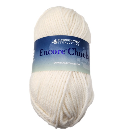 [ENC CH0208] Plymouth Encore Chunky White 208