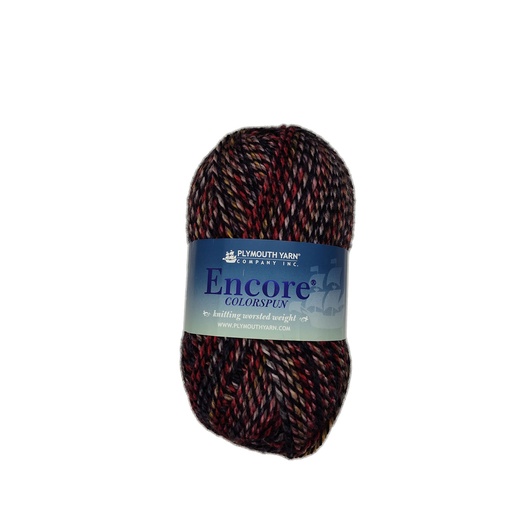 [ENC C7811] Plymouth Encore Colorspun Red/Black 7811