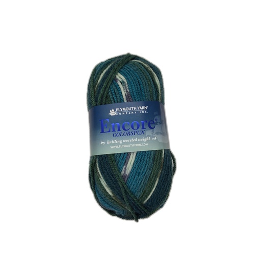 [ENC C8126] Plymouth Encore Colorspun Teal Mix 8126