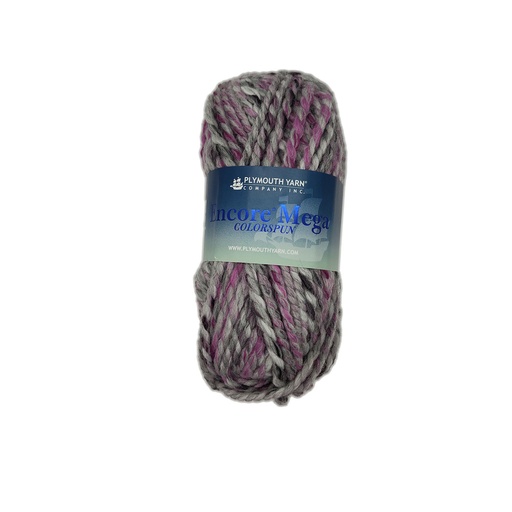 [ENC MC7166] Plymouth Encore Mega Colorspun Pink/Grey 7166