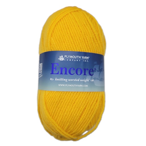 [ENC 1382] Plymouth Encore Worsted Bright Yellow 1382