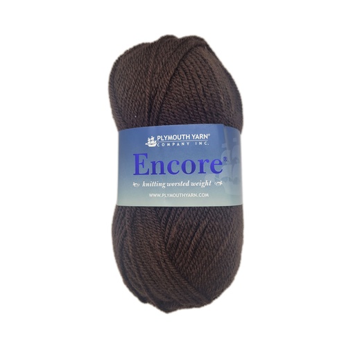 [ENC 0599] Plymouth Encore Worsted Deep Brown 599