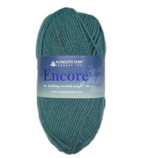 [ENC 0687] Plymouth Encore Worsted Emerald Heather 687