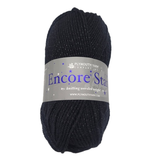 [ENC SG217] Plymouth Encore Worsted Starz Black G217 