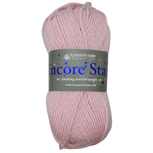 [ENC SG029] Plymouth Encore Worsted Starz Pink G029 