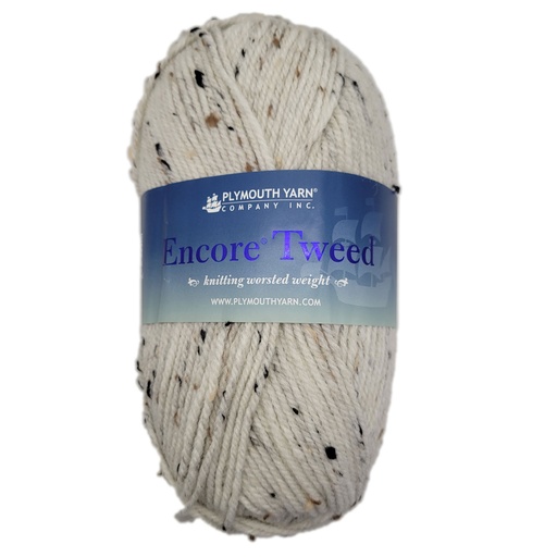 [ENC T1363] Plymouth Encore Worsted Tweed Oatmeal 1363