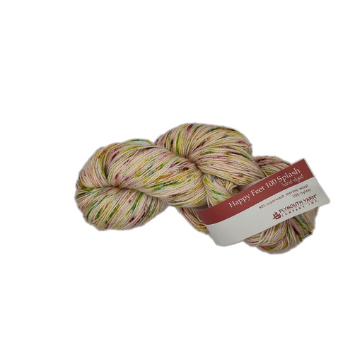 [HAP S0109] Plymouth Happy Feet 100 Splash Cranberry Lime 109