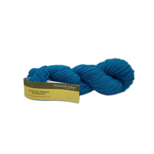 [WMS 0100] Plymouth Worsted Merino Superwash Electric Blue 100