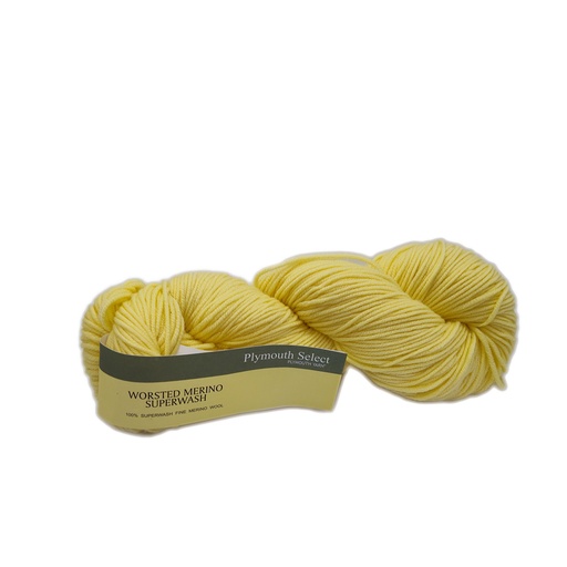 [WMS 0092] Plymouth Worsted Merino Superwash Lemon 92