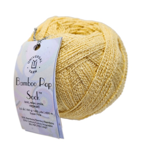 [BPO S0603] Universal Bamboo Pop Sock Solid Dandelion 603