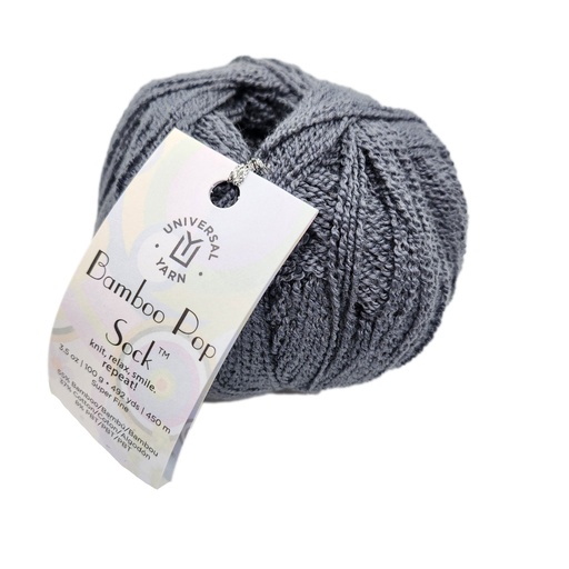 [BPO S0621] Universal Bamboo Pop Sock Solid Stormcloud 621