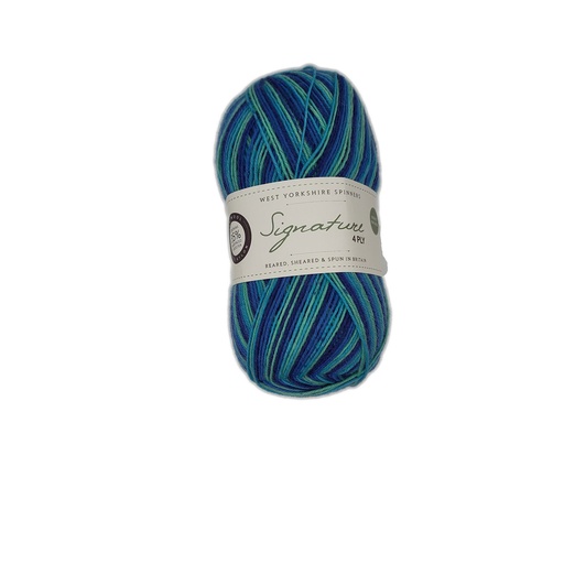 [SIG 0831] West Yorkshire Spinners Signature 4 Ply Blue Lagoon 831