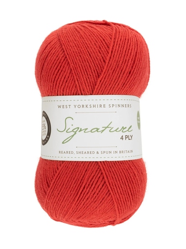[SIG 0510] West Yorkshire Spinners Signature 4 Ply Cayenne Pepper 510
