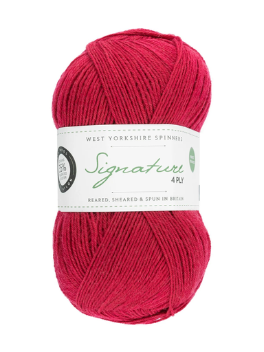 [SIG 0529] West Yorkshire Spinners Signature 4 Ply Cherry Drop 529