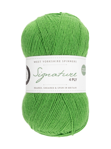[SIG 0395] West Yorkshire Spinners Signature 4 Ply Chocolate Lime 395