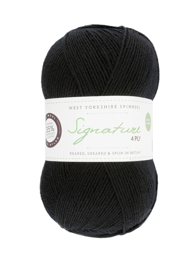 [SIG 0099] West Yorkshire Spinners Signature 4 Ply Liquorice 99