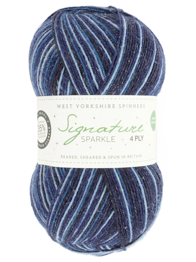 [SIG 0906] West Yorkshire Spinners Signature 4 Ply Christmas Collection Silent Night Sparkle 906