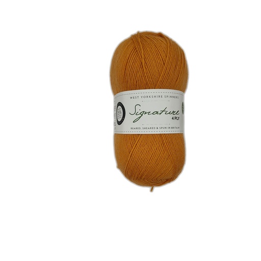 [SIG 0358] West Yorkshire Spinners Signature 4 Ply Turmeric  358
