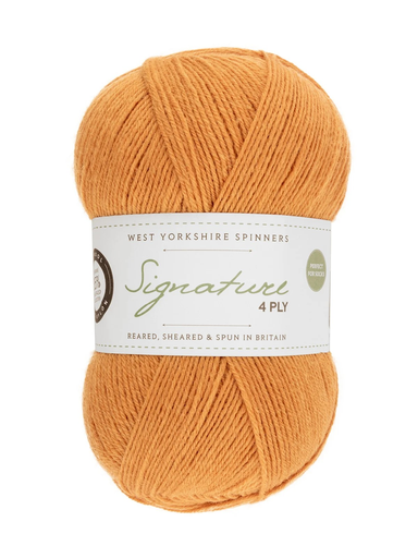 [SIG 0358] West Yorkshire Spinners Signature 4 Ply Turmeric  358