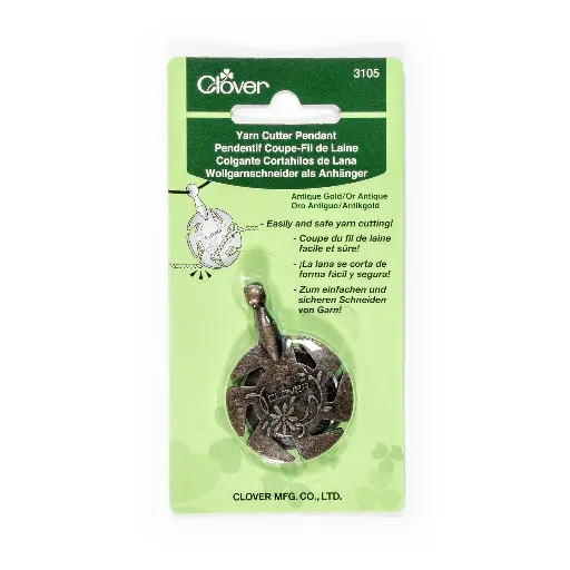 [CLO 3105] Clover Antique Gold Yarn Cutter Pendant 3105