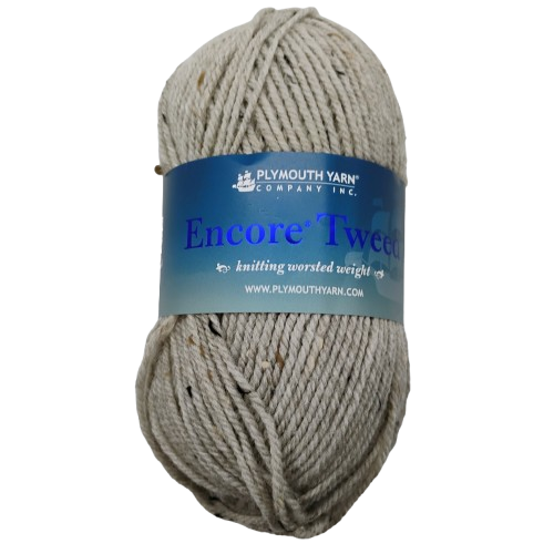 [ENC T1237] Plymouth Encore Worsted Tweed Granola 1237