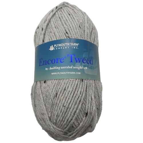 [ENC T6007] Plymouth Encore Worsted Tweed Light Grey Heather 6007