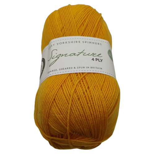 [SIG 1001] West Yorkshire Spinners Signature 4 Ply Sunflower 1001