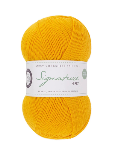 [SIG 1001] West Yorkshire Spinners Signature 4 Ply Sunflower 1001