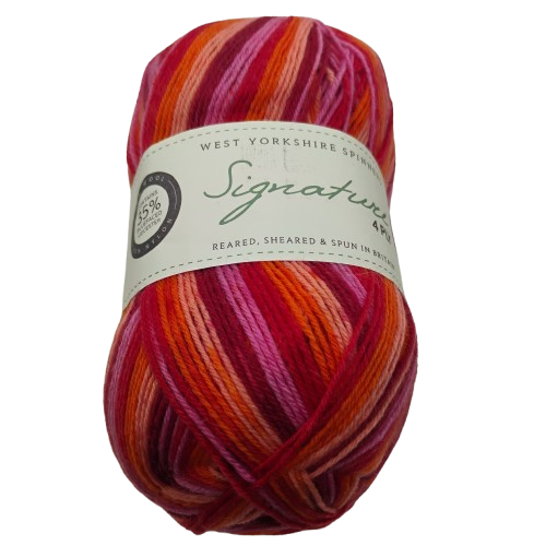 [SIG 0881] West Yorkshire Spinners Signature 4 Ply Winwick Mum Collection Summer Sunset 881