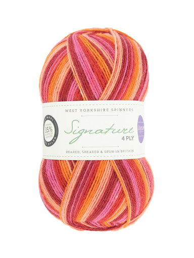 [SIG 0881] West Yorkshire Spinners Signature 4 Ply Winwick Mum Collection Summer Sunset 881