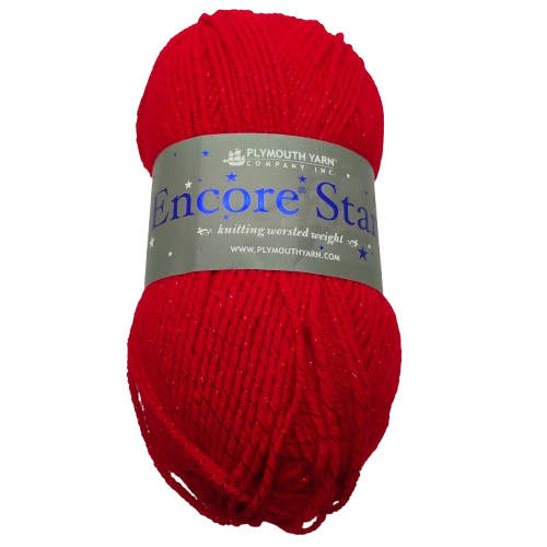 [ENC SG186] Plymouth Encore Worsted Starz Red G186