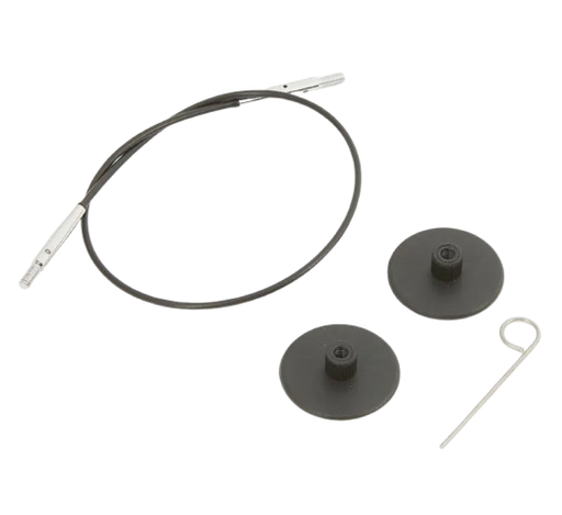 [KPC16B] KnitPro Nylon Cable for Interchangeable Tips 16" Black 