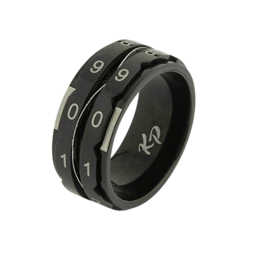 [RC7] Knitter's Pride Black Row Counter Ring Size 7