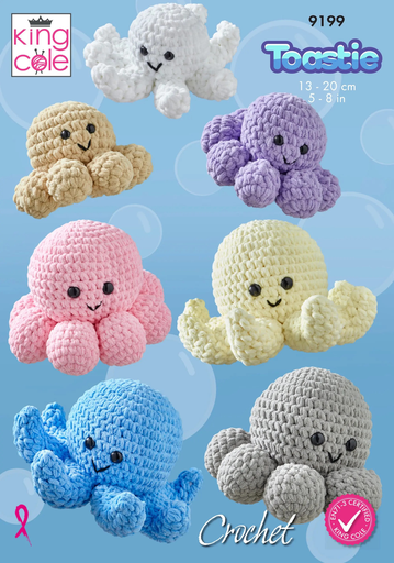 [BK 9199] King Cole Toastie Cute Octopus 9199 (Crochet) 