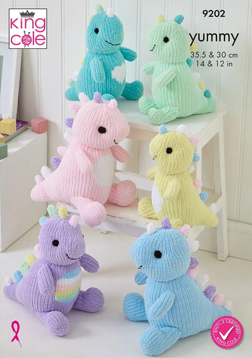 [BK 9202] King Cole Yummy Cuddly Dinosaurs 9202 (Knit)