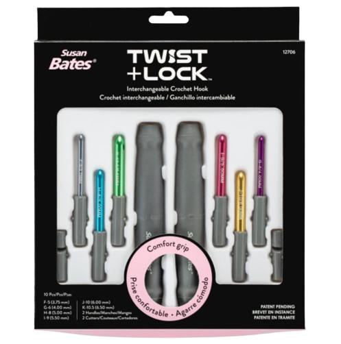 [SB 12706] Susan Bates Twist + Lock Interchangeable Crochet Hook Set