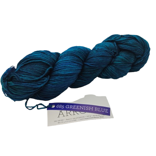 [ARO 0685] Malabrigo Arroyo Greenish Blue 685