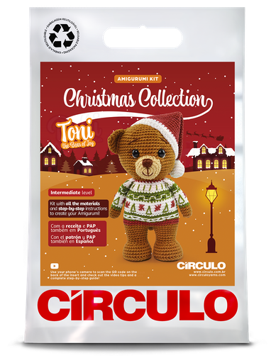 [TONI] Circulo Amigurumi Kit Christmas Collection Toni the Bear of Joy