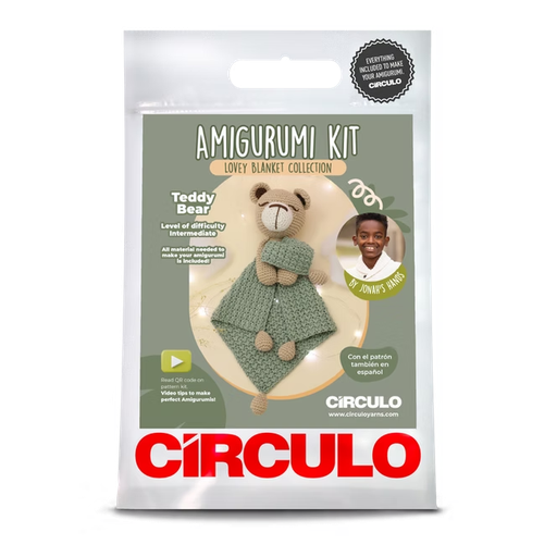 [TEDDY BEAR] Circulo Amigurumi Kit Lovey Blanket Collection Teddy Bear