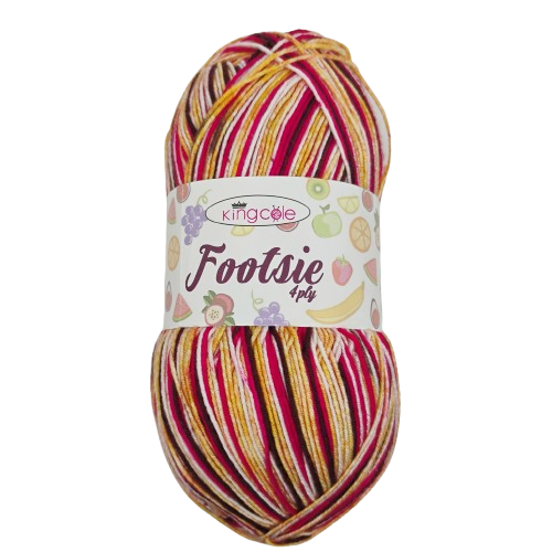[FOO 4900] King Cole Footsie 4 Ply Passion Fruit 4900