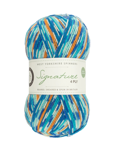 [SIG 0844] West Yorkshire Spinners Signature 4 Ply Country Birds Collection Kingfisher 844