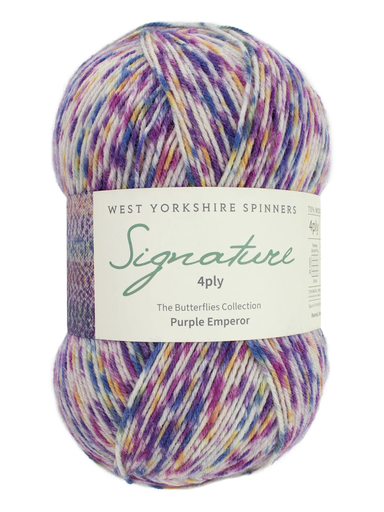 [SIG 1244] West Yorkshire Spinners Signature 4 Ply Butterfly Collection Purple Emperor 1244