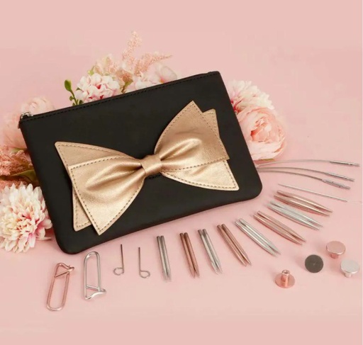 [MINI BOUQET] KnitPro Mini Bouquet Interchangeable Circular Needle Set 2" Tips in Rose Gold & Silver