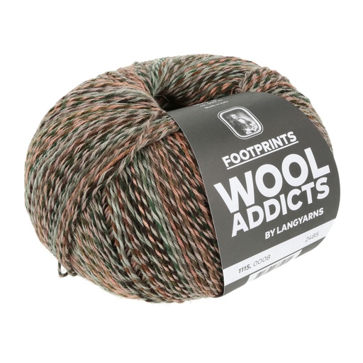 [FOO 0008] Wool Addicts Footprints Brown, Green, Orange 08
