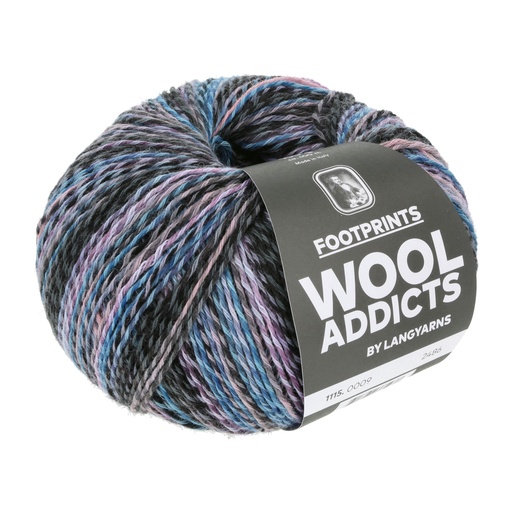 [FOO 0009] Wool Addicts Footprints Blue, Black, Pink 09